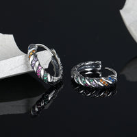 Multi-Color Striped Earrings