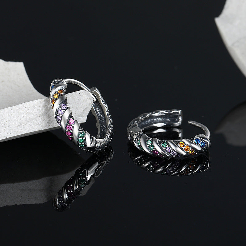 Multi-Color Striped Earrings