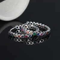 Large Circle Colorful Earrings