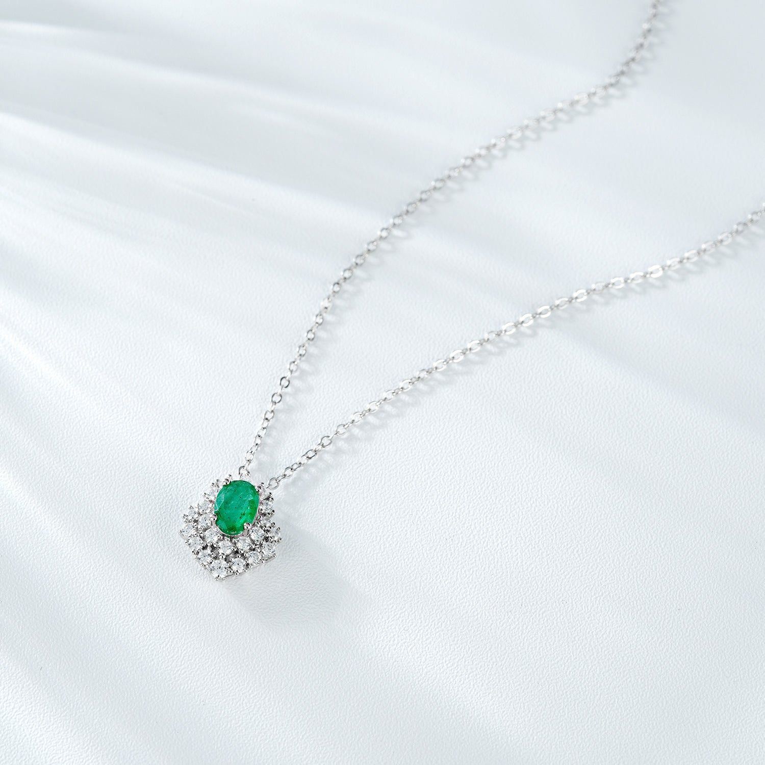 Emerald Luminous Leaf Necklace