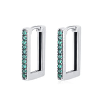 Geometric Square Diamond Earrings