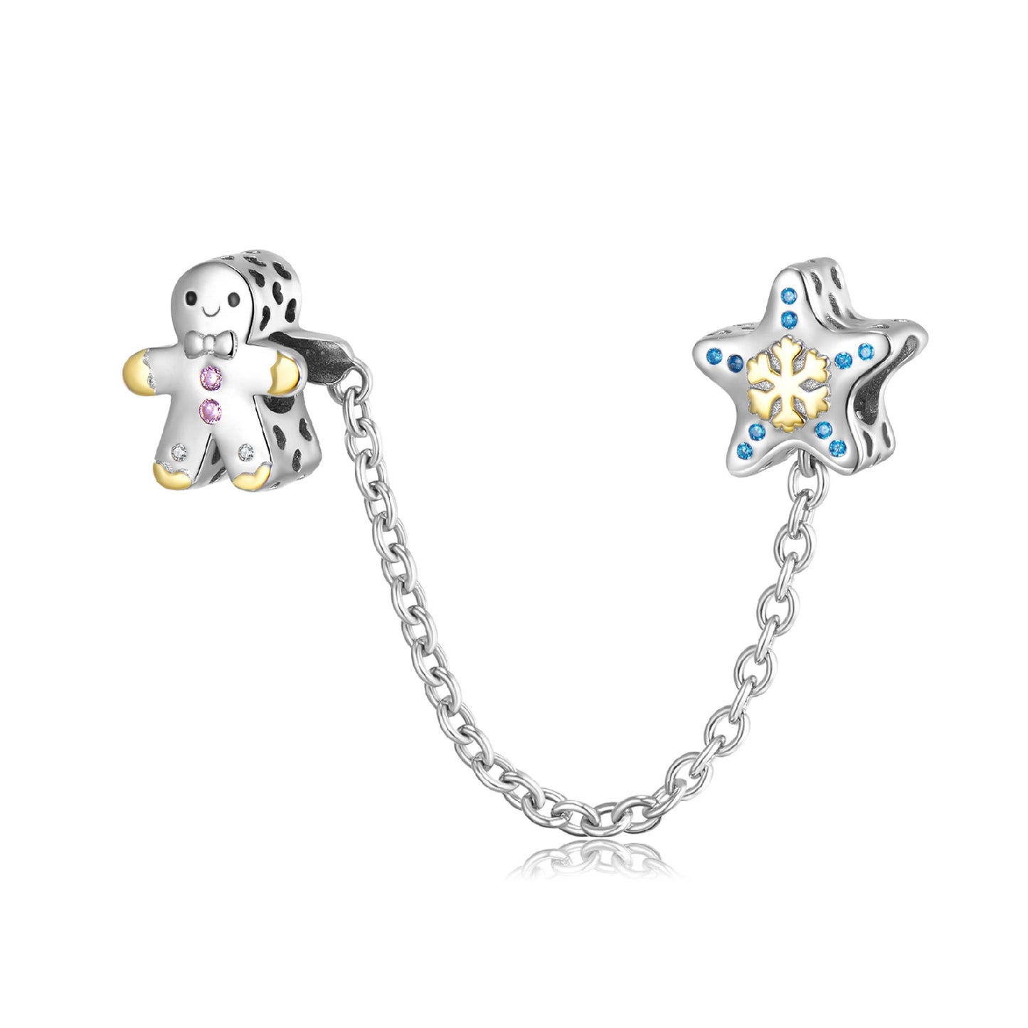Snowman with Five-Pointed Star Snowflake Beads