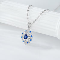 Sapphire Velvet Blossom Necklace