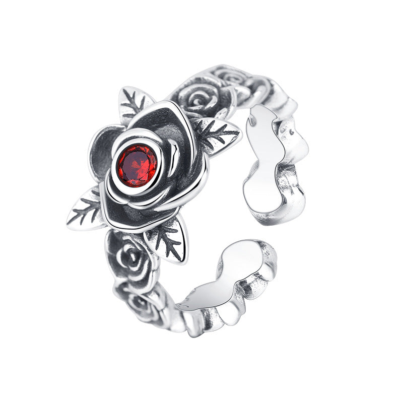 Red Rose Thorn Ring