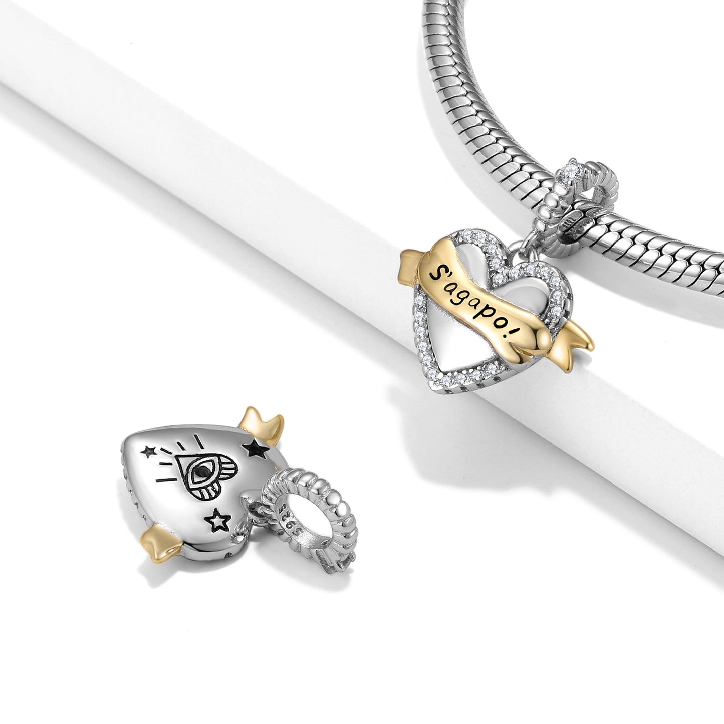 Love You Beads with Greek Tag: S'agapo