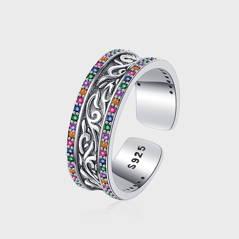 Tang Grass Rattan Flower Ring