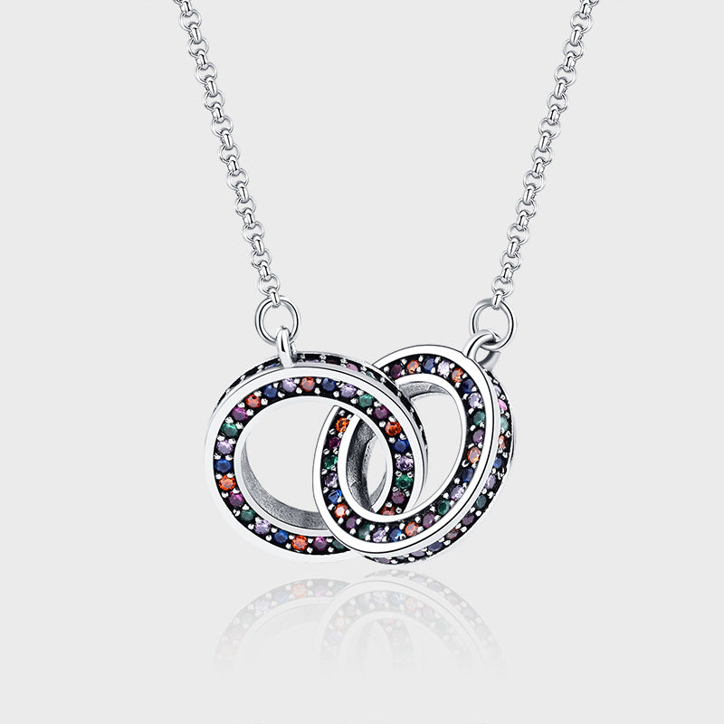 Clavicle Double Ring Necklace