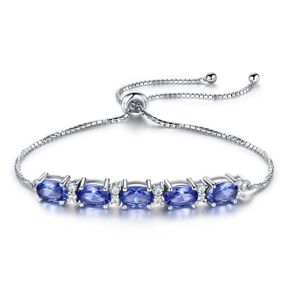 Blue Topaz Christmas Bracelet
