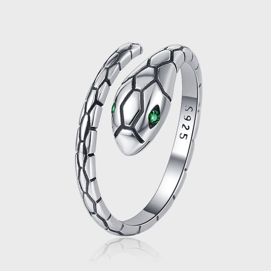 Green Eye Snake Ring