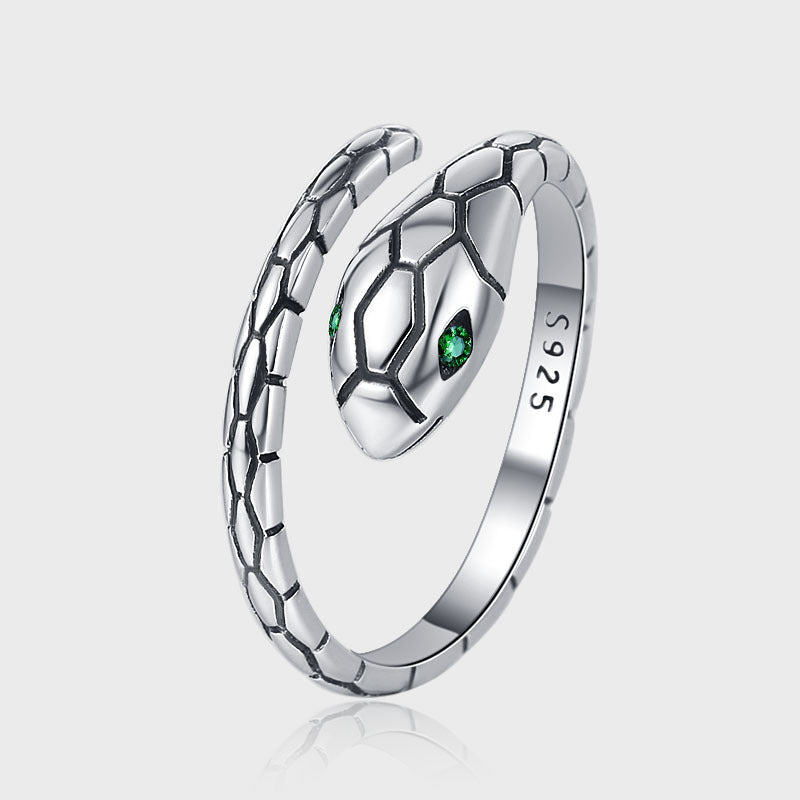 Green Eye Snake Ring