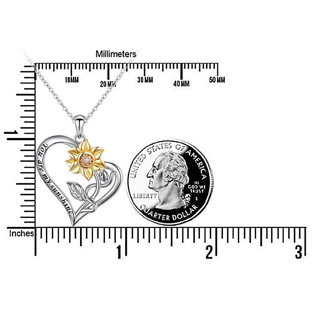 Sunflower Heart Necklace