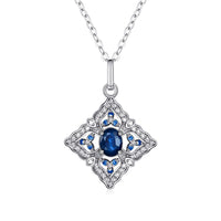 Midnight Sapphire Bloom Necklace