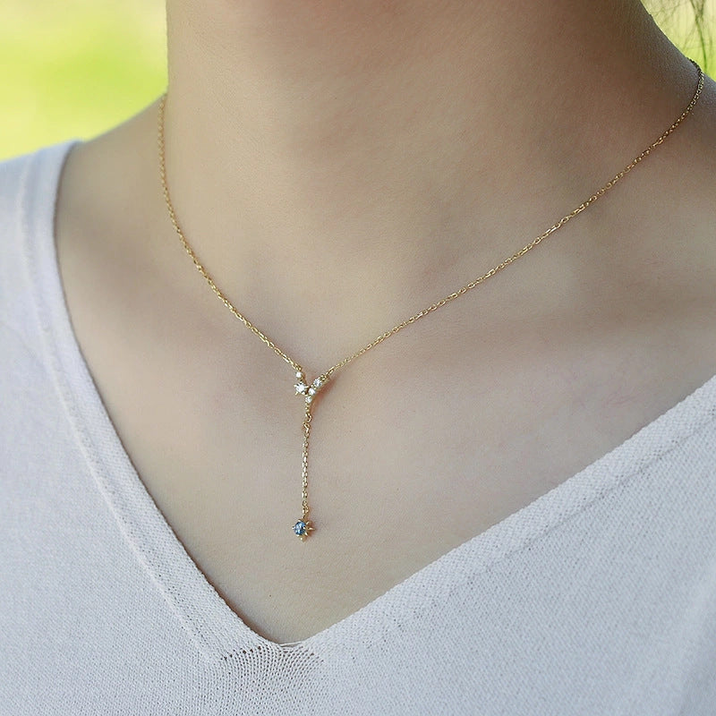 Five-pointed Star Y-shaped Tassel Necklace