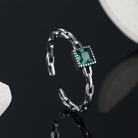 Square gem chain Ring