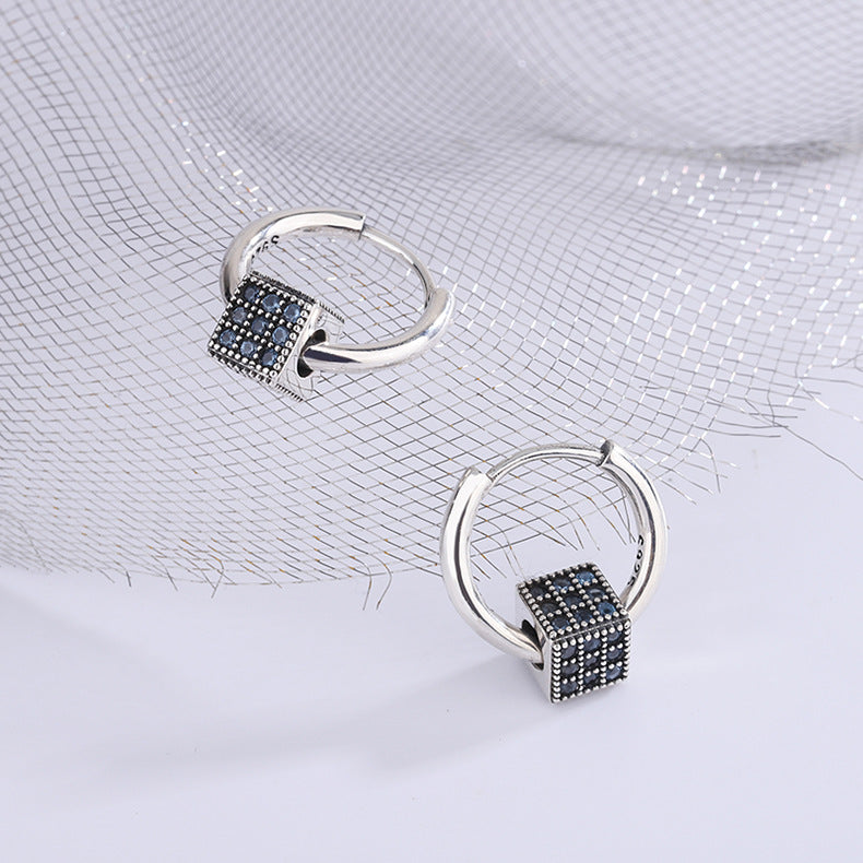 Zirconium Square Earrings
