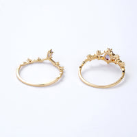 Double Ring Amethyst Set