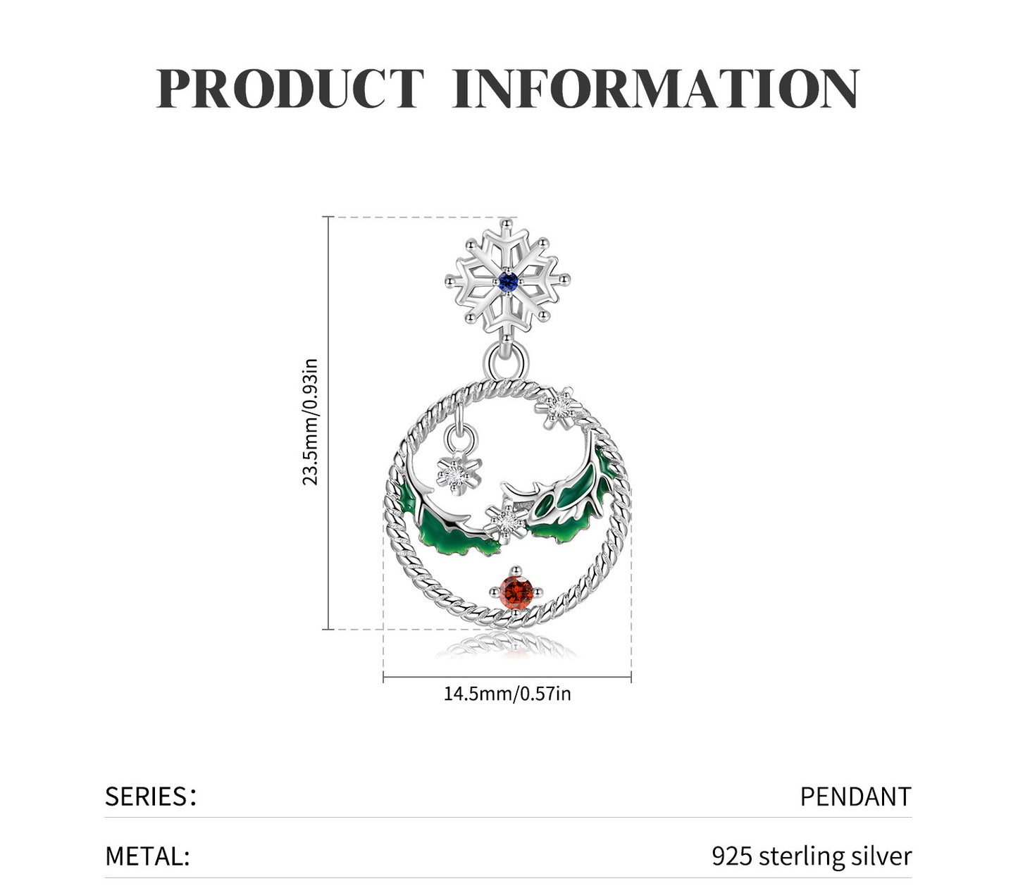 Christmas Snowflake Necklace