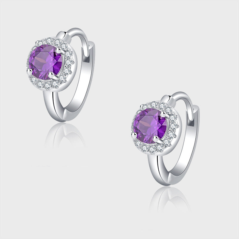 Majestic Purple Halo Earrings
