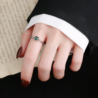 Square gem chain Ring