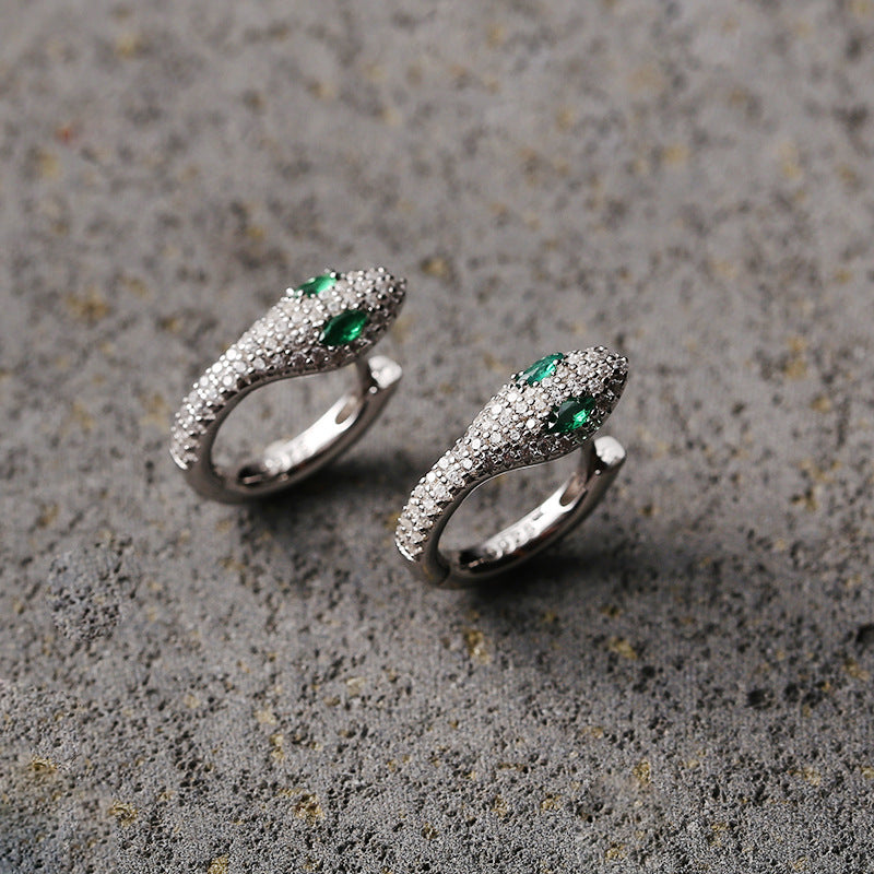 Green-eyed Snake Earring