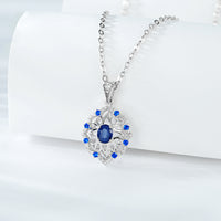 Sapphire Velvet Blossom Necklace