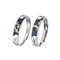 Lotus Pond Moonlight Couple Ring