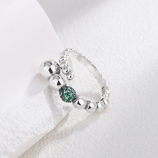 Beaded Snowball Ring
