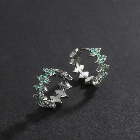 Green Crown Earring