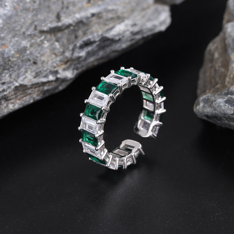 Square Emerald Ring