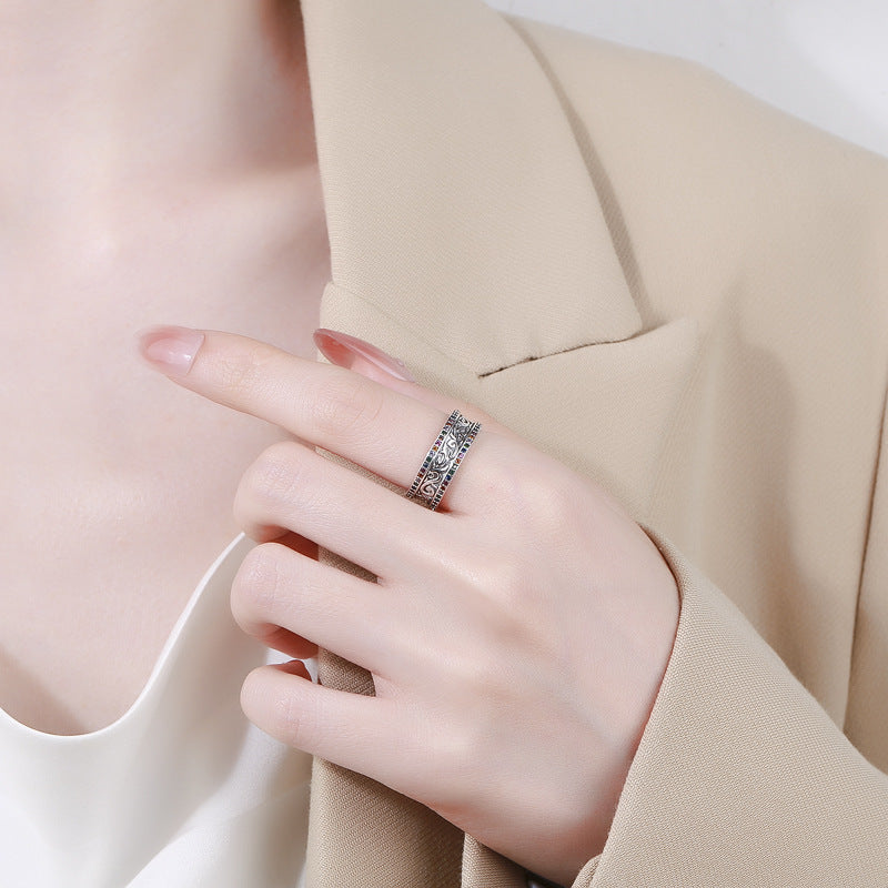 Tang Grass Rattan Flower Ring