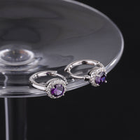 Majestic Purple Halo Earrings