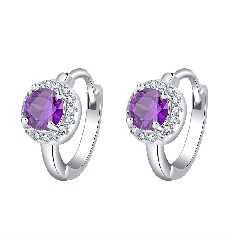 Majestic Purple Halo Earrings