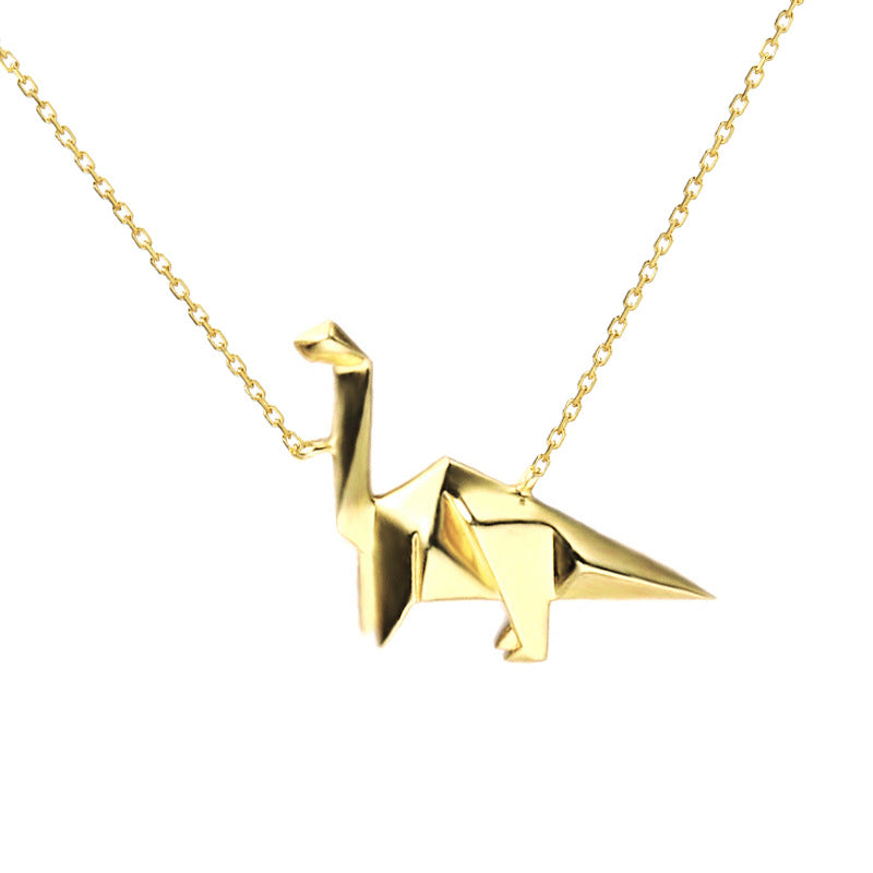 Origami Dinosaur Necklace