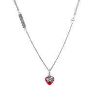 Retro Enamel Strawberry Necklace