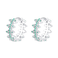 Green Crown Earring