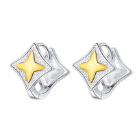 Tang Grass Bright Four-Point Star Earring