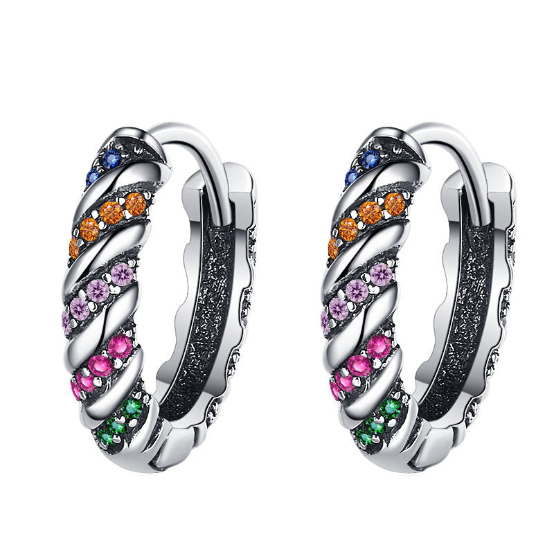 Multi-Color Striped Earrings