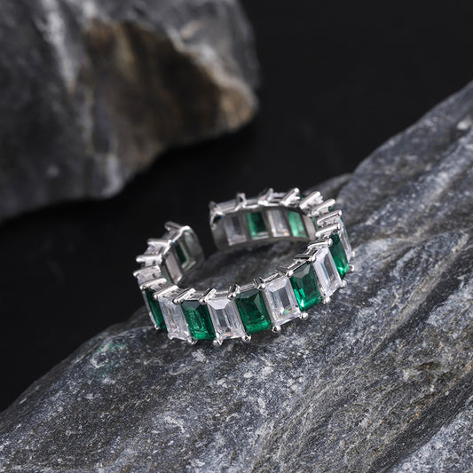 Square Emerald Ring
