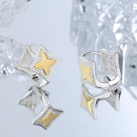 Tang Grass Bright Four-Point Star Earring