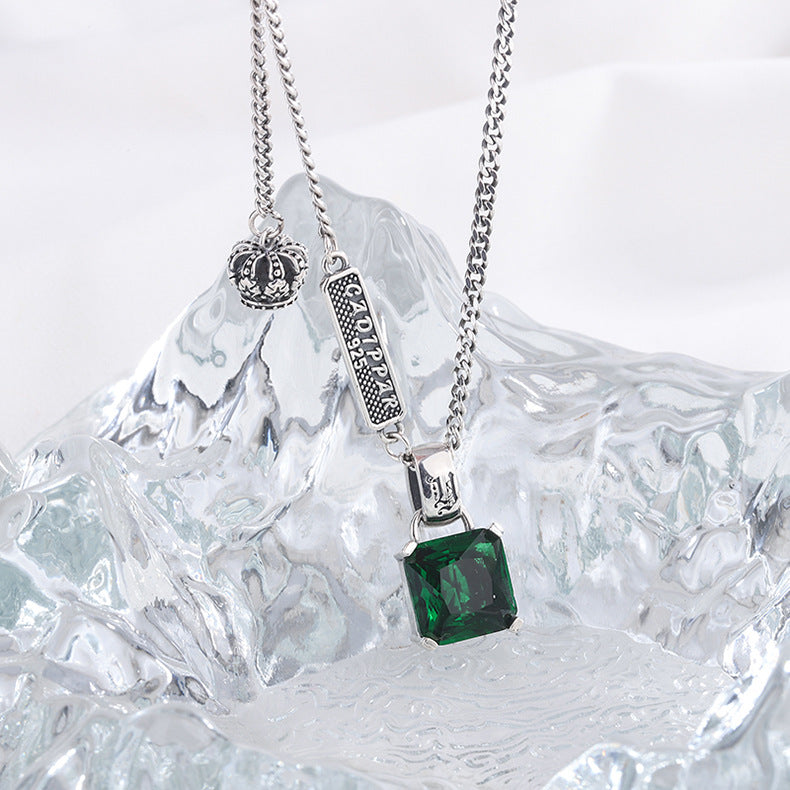 Royal Emerald Crown Necklace