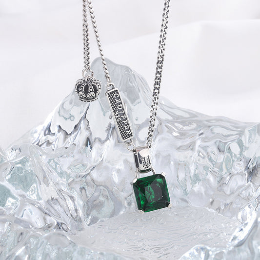 Royal Emerald Crown Necklace