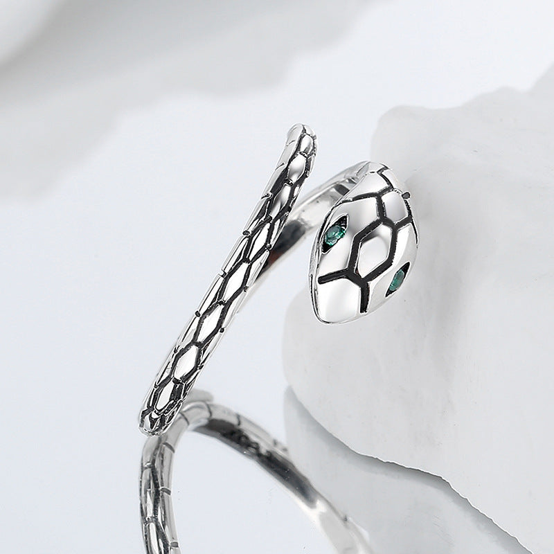 Green Eye Snake Ring