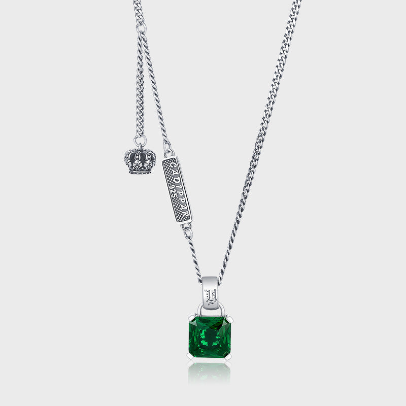 Royal Emerald Crown Necklace