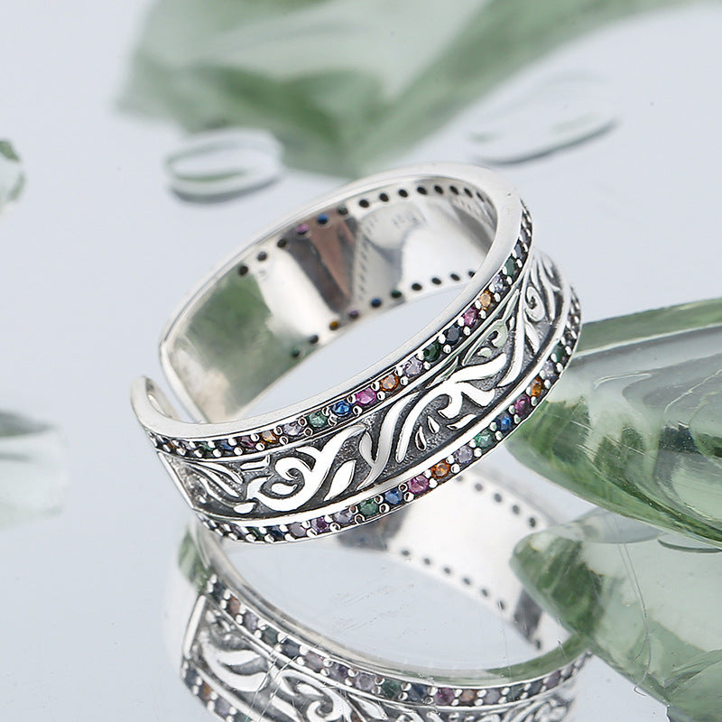 Tang Grass Rattan Flower Ring