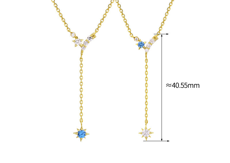 Five-pointed Star Y-shaped Tassel Necklace