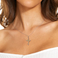 Floral Cross Necklace