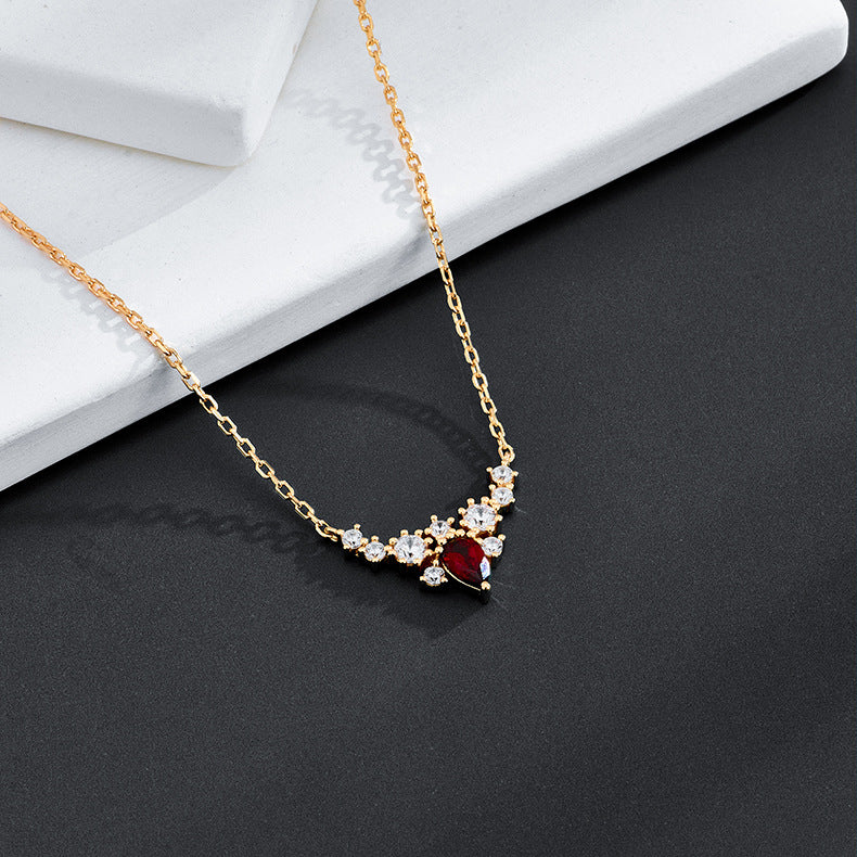 Red pomegranate blossom Necklace