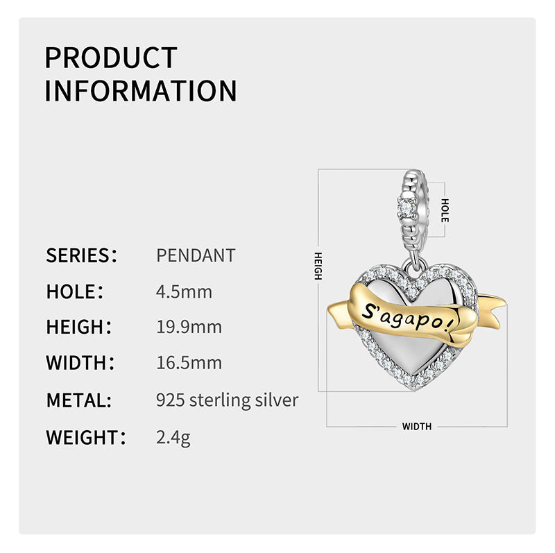 Love You Beads with Greek Tag: S'agapo