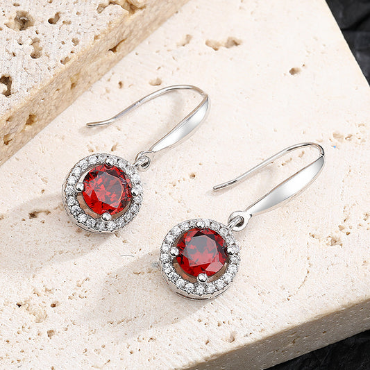 Pomegranate Red Earrings