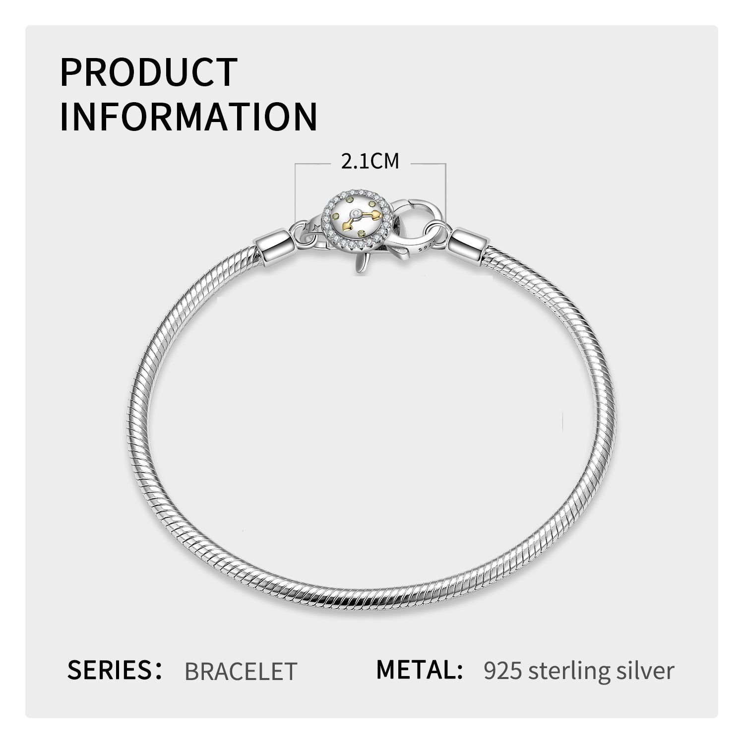 Clock Bracelet buckle